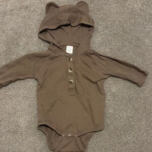 Kate Quinn Brown Hooded Bodysuit with Ears